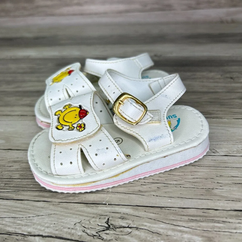 Vintage Sun Bunnies Toddler Sandals‎ Size 5 Mr. Happy